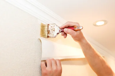 Pose de papier peint à Roches — revêtements muraux et toiles de verre